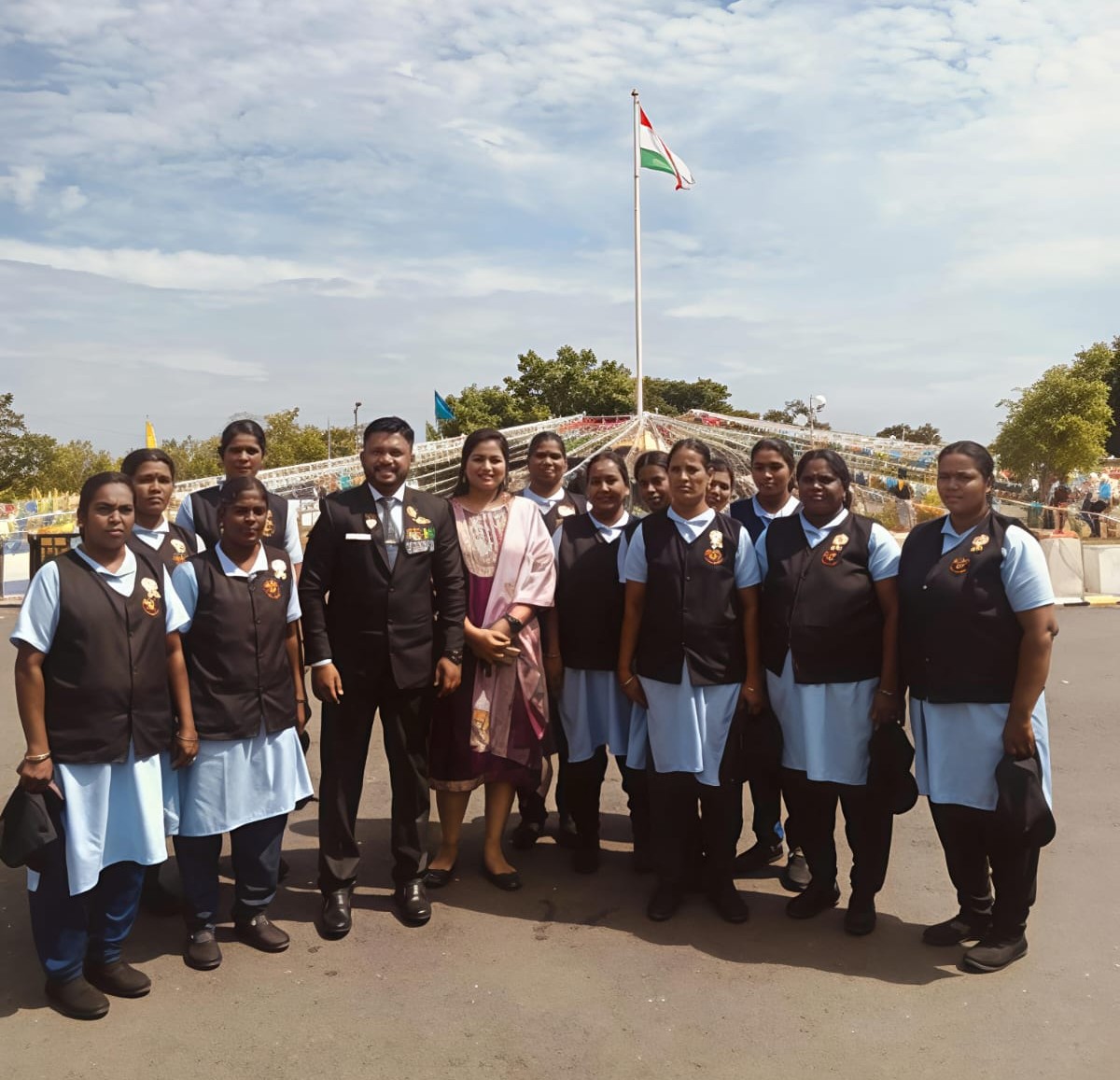 Monisha Security Agency flag ceremony formation