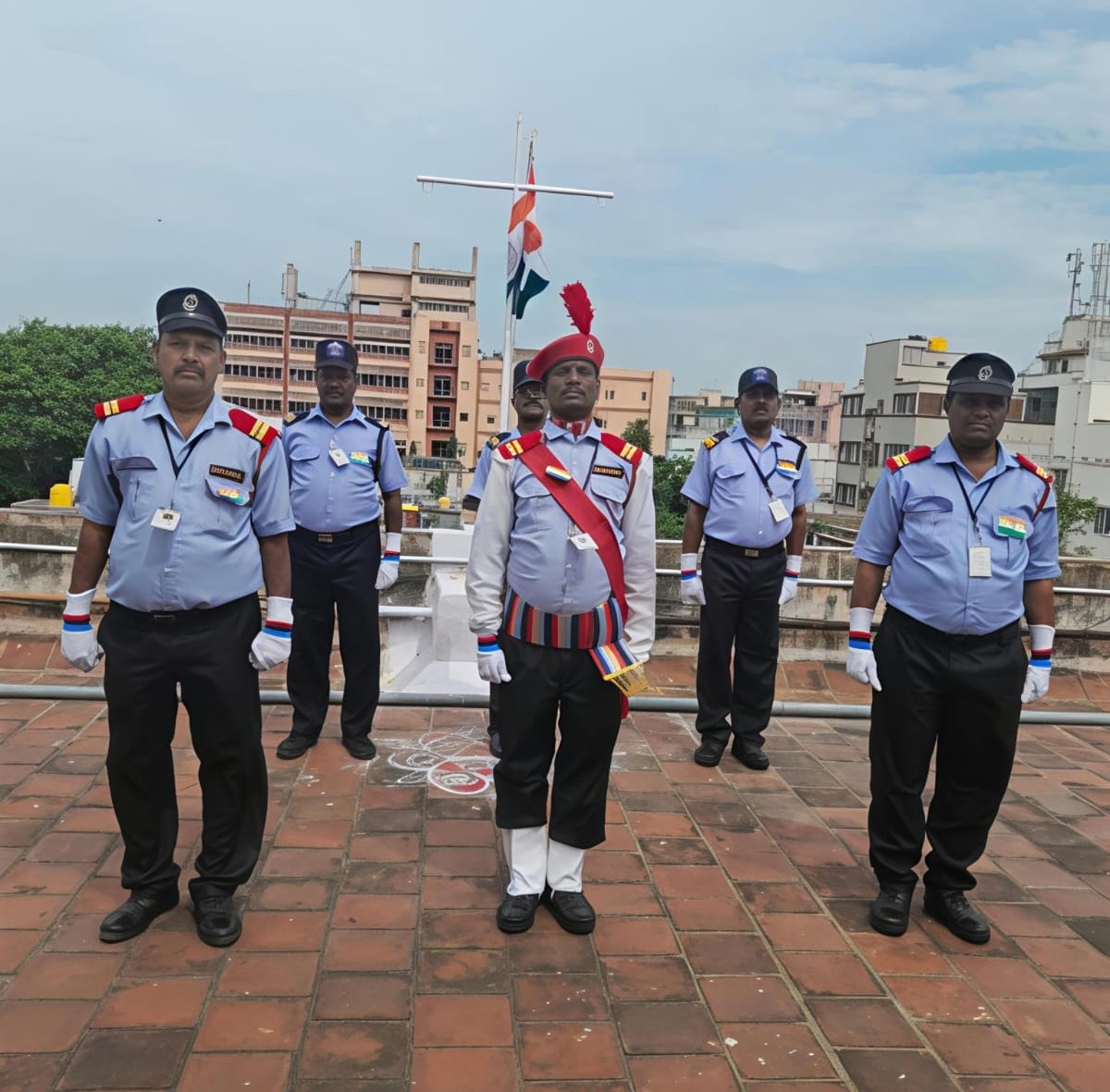 Monisha Security Agency parade line formation